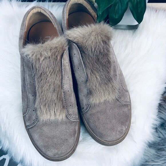 Franco Sarto | suede fur sneakers sz 9 - Picture 3 of 6